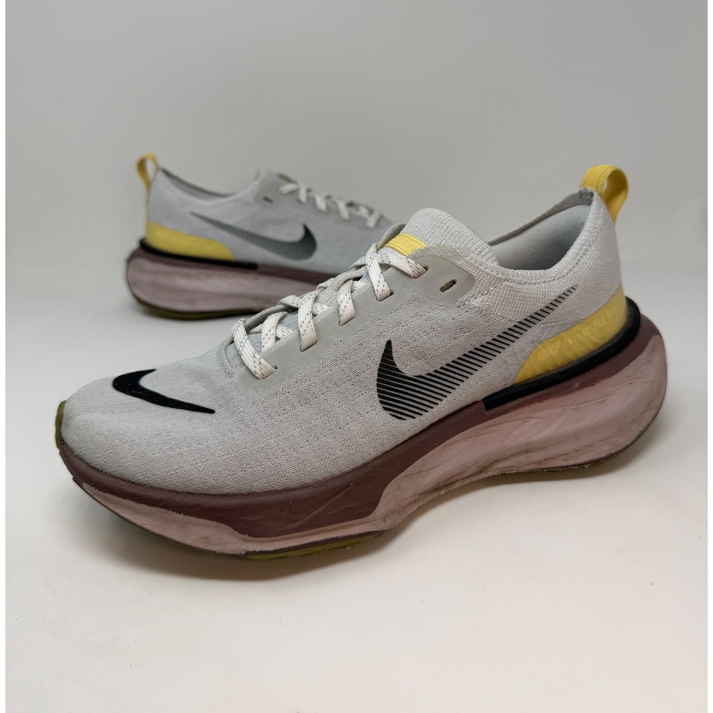 Nike ZoomX Invincible Run Flyknit 3 Grey Yellow Plum DR2660-005 Womens 8.5